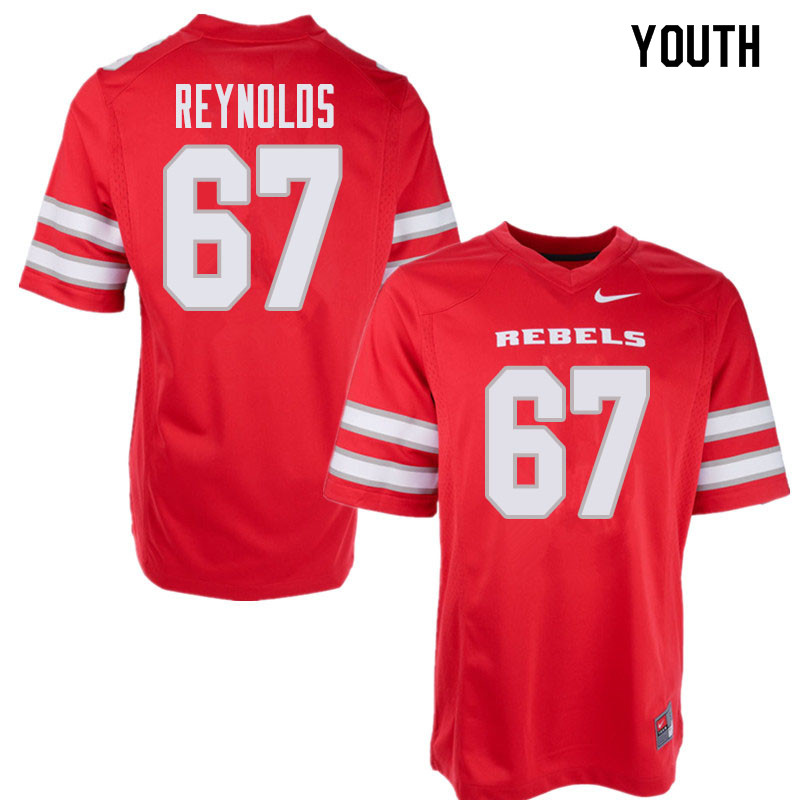 Youth UNLV Rebels #67 Jackson Reynolds College Football Jerseys Sale-Red